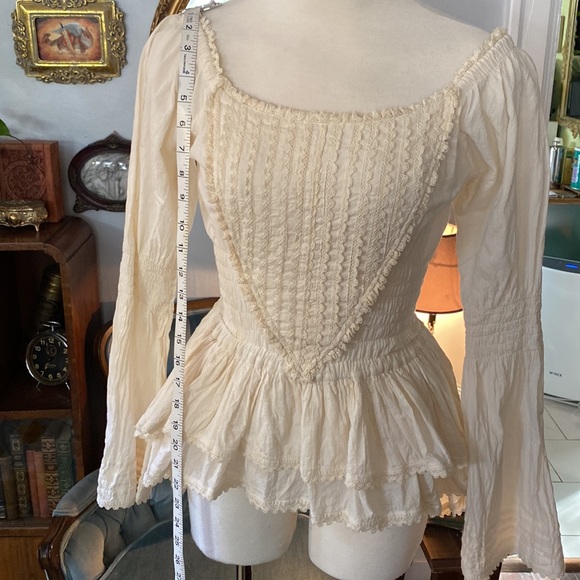 Timjan Design pirate/prairiecore linen top. Size S/XS - Picture 5 of 10